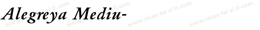 Alegreya Mediu字体转换
